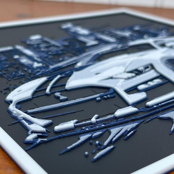 Ford Mustang Cobra Wall Art, Wall Art, Car Art, Textured Art - Picture 6 of 10